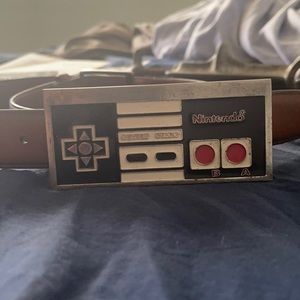 Vintage Nintendo Belt Buckle - Enamelware & Metal